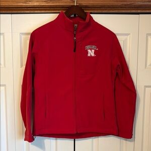 Women’s Colosseum Red Nebraska Soft-She’ll Full-Zip Jacket, Size Large